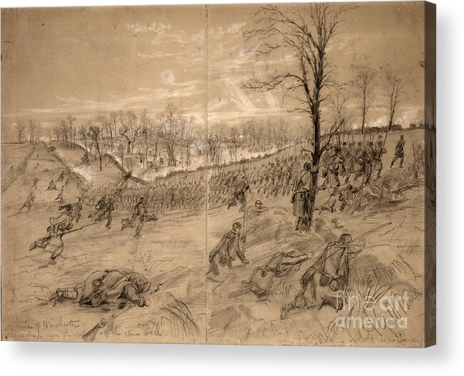 1862 Acrylic Print featuring the photograph Battle Of Kernstown, 1862 #1 by Granger