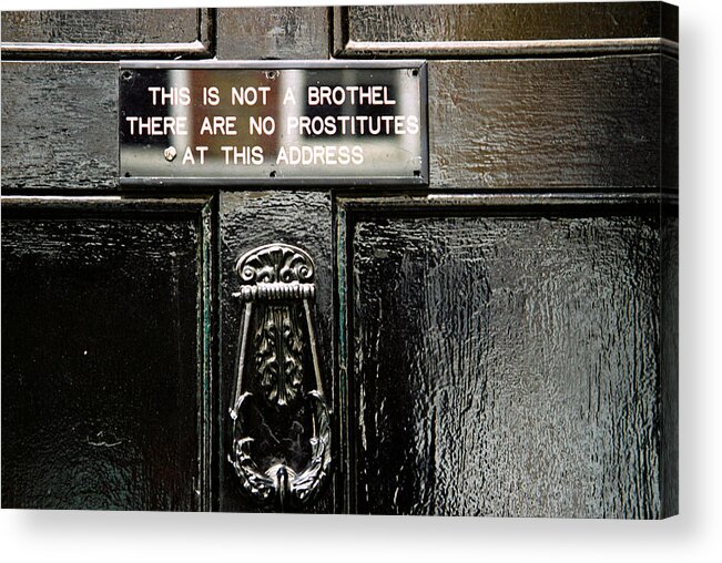 London Acrylic Print featuring the photograph Not A Brothel by Claude Taylor