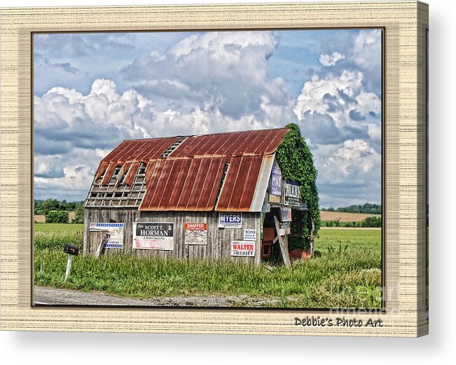 Landscape Acrylic Print featuring the photograph Vote for me I by Debbie Portwood