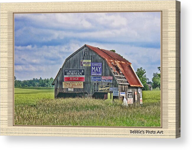 Landscape Acrylic Print featuring the photograph Vote for me II by Debbie Portwood