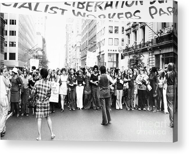 1970 Acrylic Print featuring the photograph Womens Rights, 1970 #1 by Granger