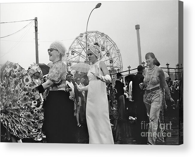 Mermaid Parade Acrylic Print featuring the photograph Mermaid Parade c. 1995 #11 by Tom Callan