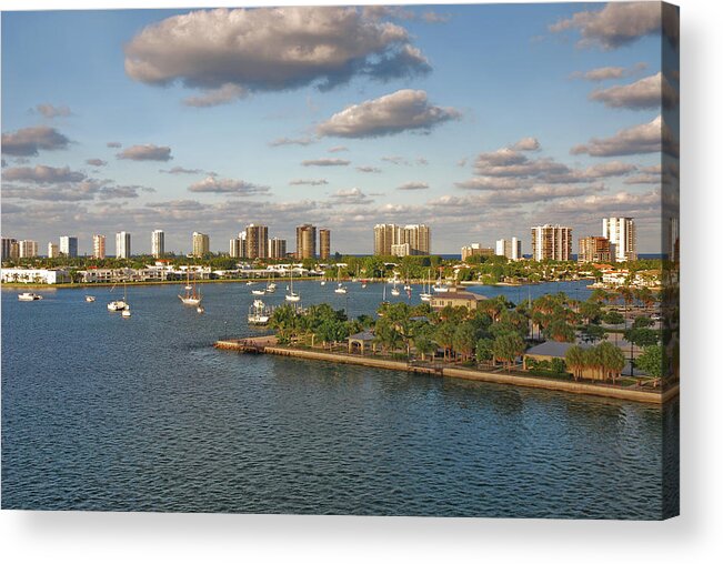 Singer Island Skyline Acrylic Print featuring the photograph 27- Singer Island Skyline by Joseph Keane