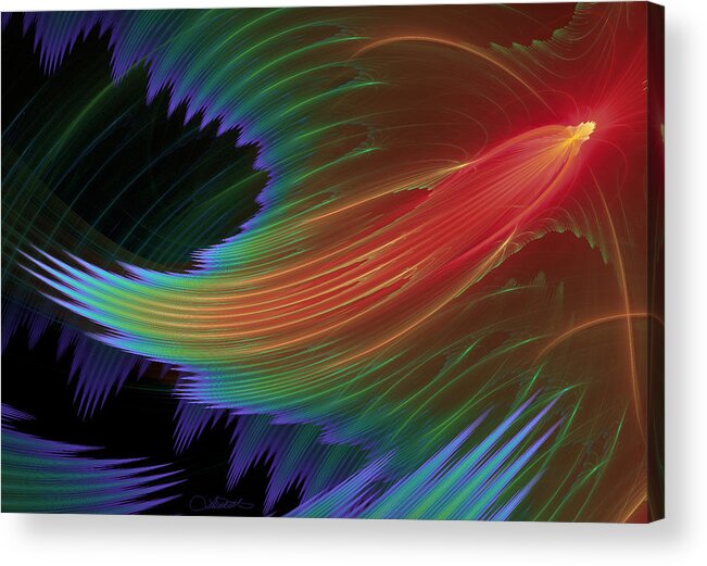 Abstract Acrylic Print featuring the digital art 291 by Lar Matre