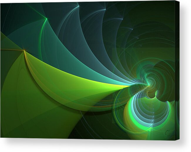 Abstract Art Acrylic Print featuring the digital art 745 by Lar Matre