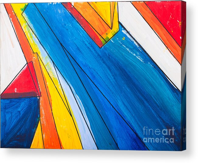 Abstract Acrylic Print featuring the painting Abstract painting by Simon Bratt