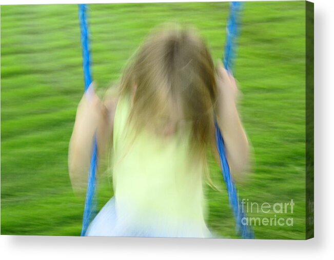 Girl Acrylic Print featuring the photograph Angel Swing by Aimelle Ml
