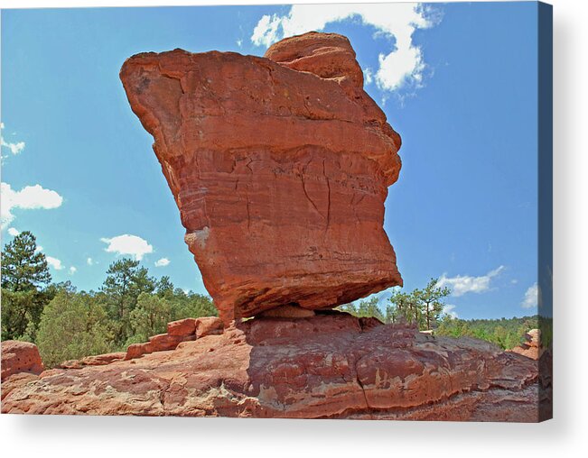 Garden Of The Gods Acrylic Print featuring the photograph Balanced Rock by Bill Hosford