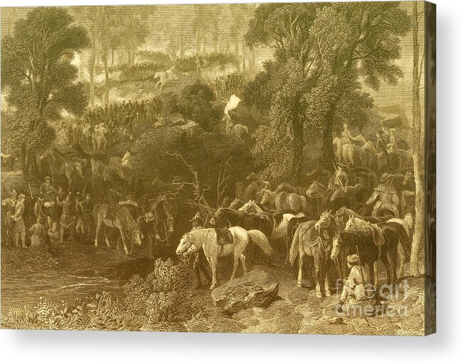 Battle Of Kings Mountain Acrylic Print featuring the photograph Battle Of Kings Mountain, 1780 by Photo Researchers