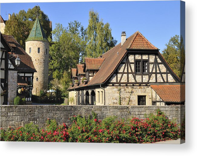 Bebenhausen Acrylic Print featuring the photograph Beautiful old town Bebenhausen in Germany by Matthias Hauser