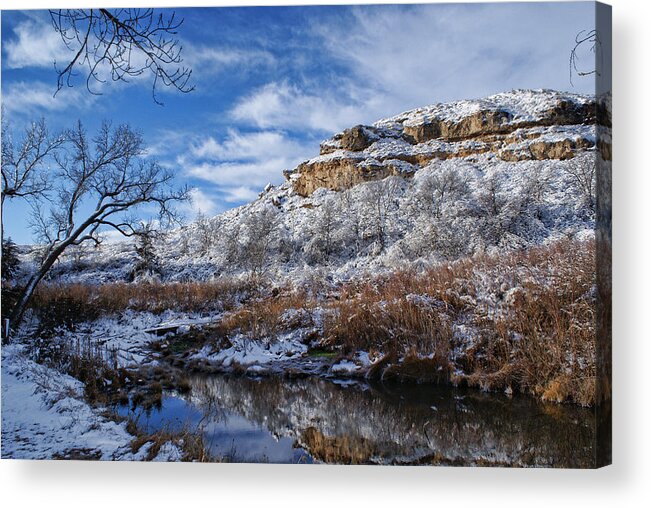Winter Acrylic Print featuring the photograph Big Springs by Alan Hutchins