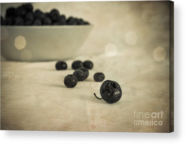 Berries Acrylic Print featuring the photograph Blue Berries Vintage by Hannes Cmarits
