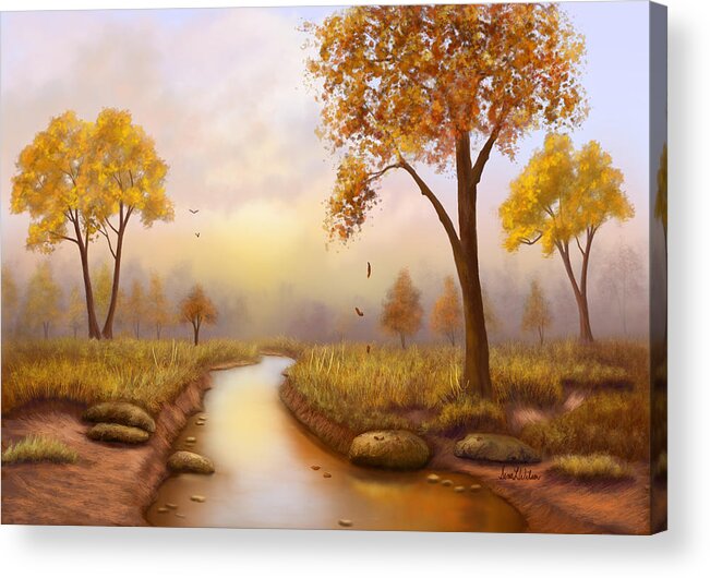 Landscape Acrylic Print featuring the painting Break of Day by Sena Wilson