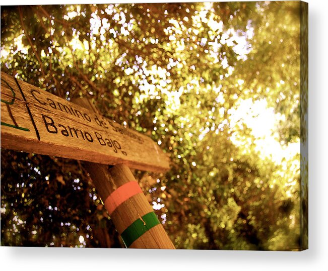 Camino Sign Acrylic Print featuring the photograph Camino Sign by HweeYen Ong