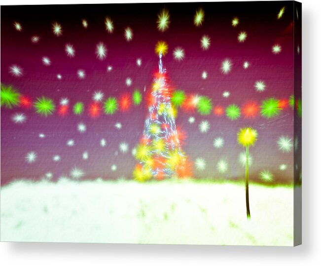 Bright Acrylic Print featuring the photograph Christmas tree by Tom Gowanlock