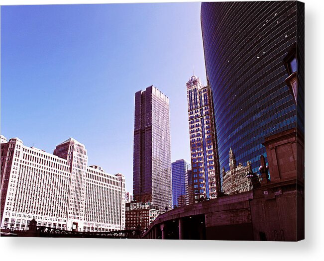 River Acrylic Print featuring the photograph City view from the river by Milena Ilieva