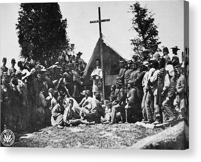 1861 Acrylic Print featuring the photograph Civil War: Religion by Granger