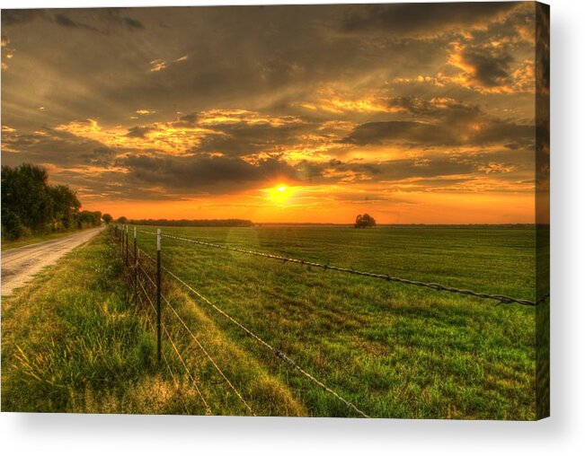 Sunset Acrylic Print featuring the photograph Country Roads Sunset by Beth Gates-Sully