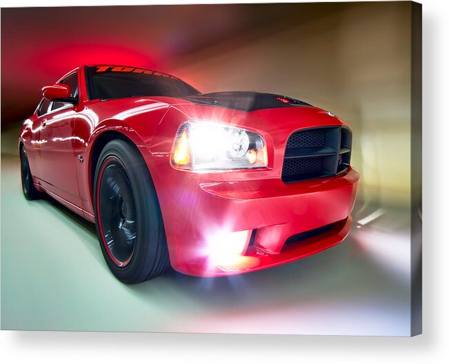 2007 Torred Dodge Charger R/t Acrylic Print featuring the photograph Dodge Charger by Anna Rumiantseva