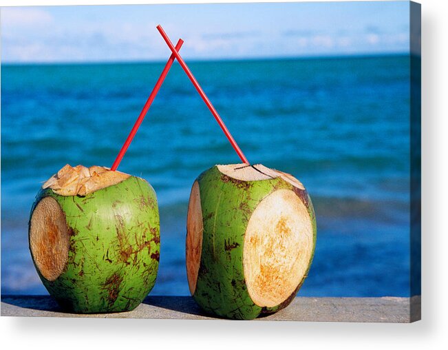 Brazil Acrylic Print featuring the photograph Drink by the Sea by Claude Taylor