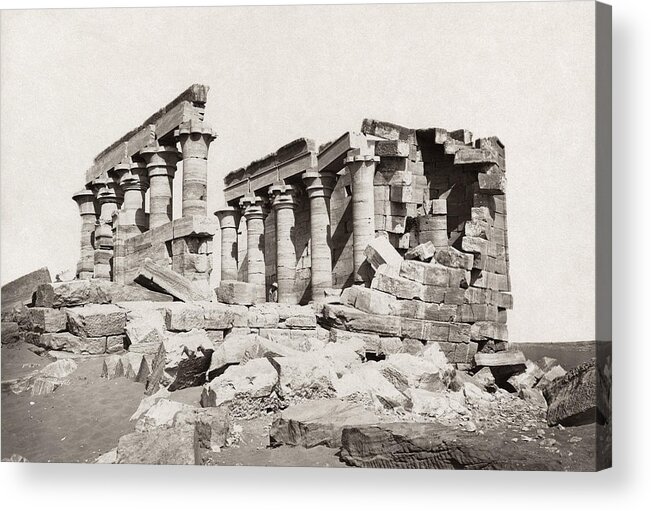 19th Century Acrylic Print featuring the photograph Egypt: Temple Ruins by Granger
