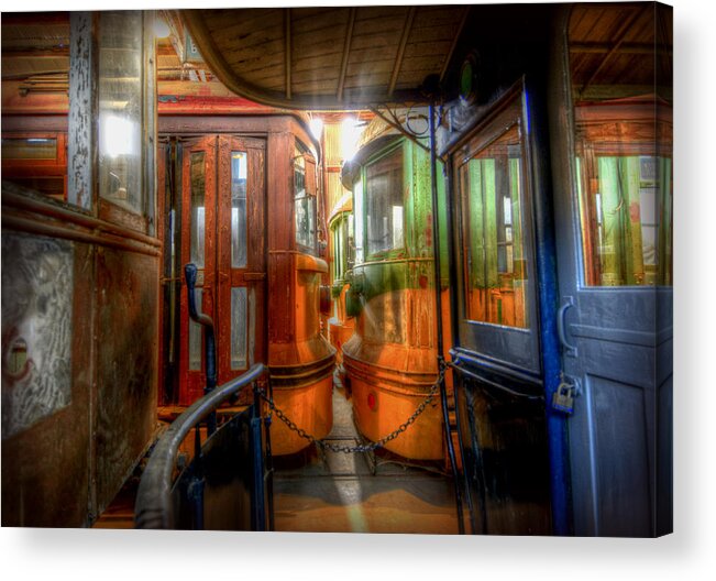 Vintage Trains Acrylic Print featuring the photograph Face Off by Craig Incardone