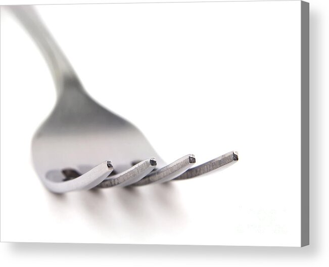 Fork Acrylic Print featuring the photograph Fork macro by Blink Images