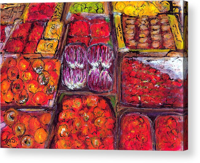Italy Acrylic Print featuring the painting Frutta Rossa Italy by Jackie Sherwood