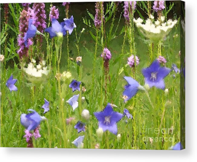  Acrylic Print featuring the digital art Garden on Bergey Road Detail by Denise Dempsey Kane