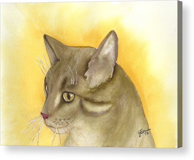 Cats Acrylic Print featuring the painting Harold by Elise Boam