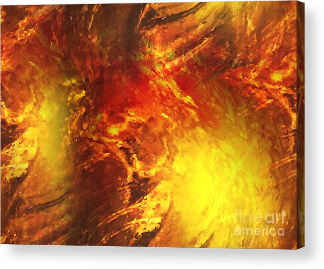 Abstract Acrylic Print featuring the digital art Insanity 5 by John Krakora