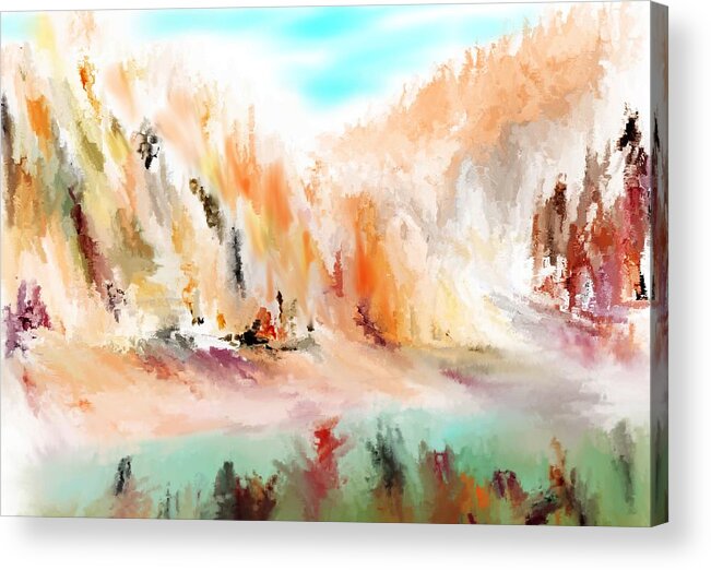 Fine Art Acrylic Print featuring the digital art Landscape 111511 by David Lane