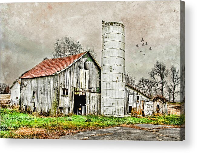 Barns Acrylic Print featuring the photograph Lone Barn by Mary Timman