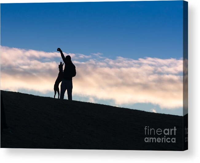 Affection Acrylic Print featuring the photograph Mans best friend by Andrew Michael