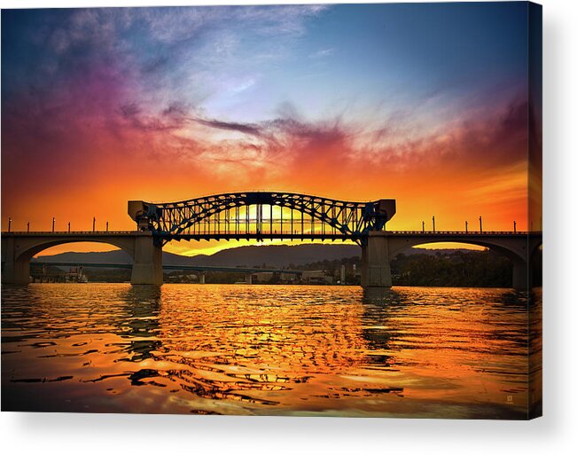 Market Street Bridge Acrylic Print featuring the photograph Market Street Bridge by Steven Llorca