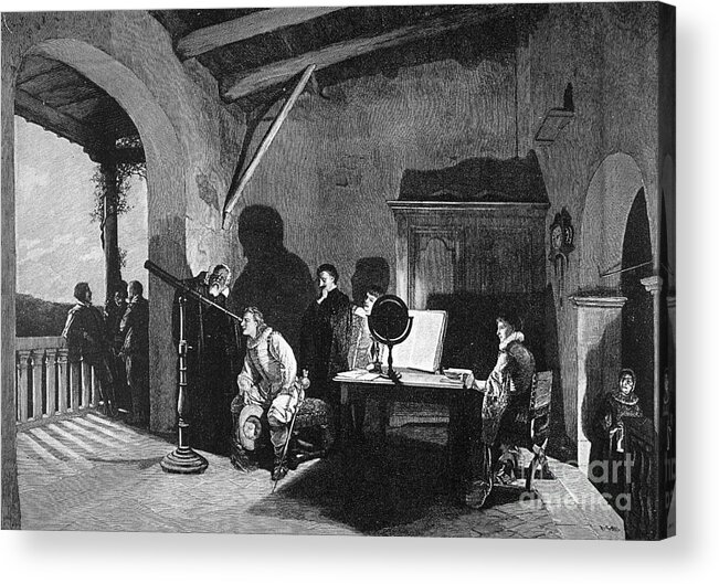 1638 Acrylic Print featuring the photograph Milton & Galileo, 1638-39 by Granger