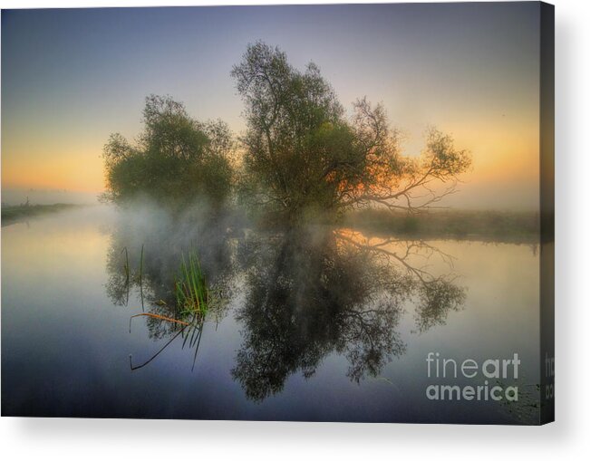 Hdr Acrylic Print featuring the photograph Misty Dawn 2.0 by Yhun Suarez