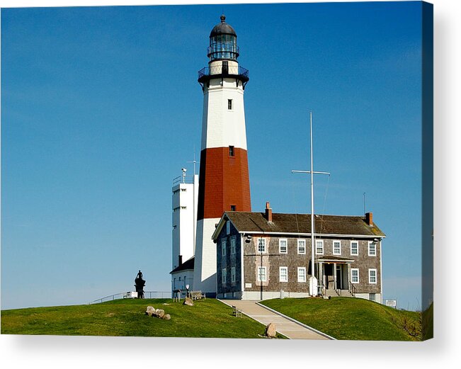 Lighthouse Acrylic Print featuring the photograph Montauk Lighthouse by Cathy Kovarik