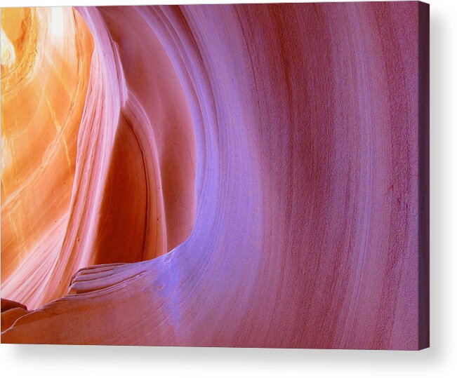 Southwest Acrylic Print featuring the photograph Mysterious magnificent Antelope Canyon by Alexandra Till