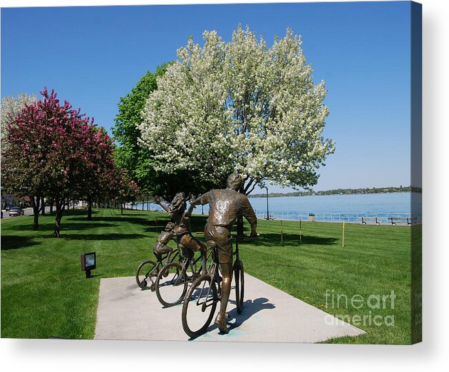 Palmer Park Acrylic Print featuring the photograph Palmer Park in Spring 2 by Grace Grogan