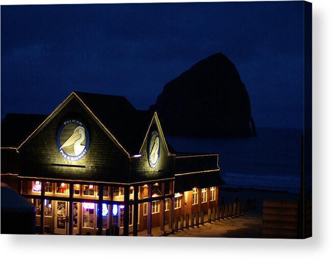 Pelican Pub Acrylic Print featuring the photograph Pelican Pub by Jerry Cahill