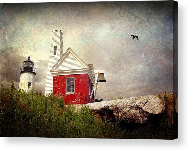 Textured Acrylic Print featuring the photograph Pemaquid Light by Fred LeBlanc