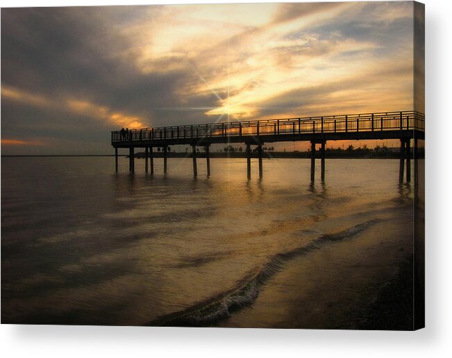 Pier Acrylic Print featuring the photograph Pier by Cindy Haggerty