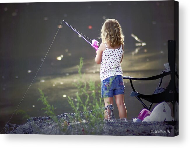 2d Acrylic Print featuring the photograph Pink Fishing Rod by Brian Wallace