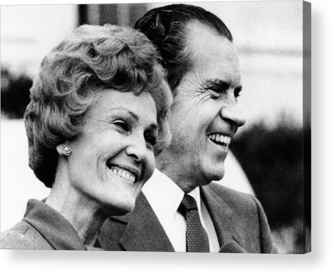 History Acrylic Print featuring the photograph President Richard Nixon And First Lady by Everett