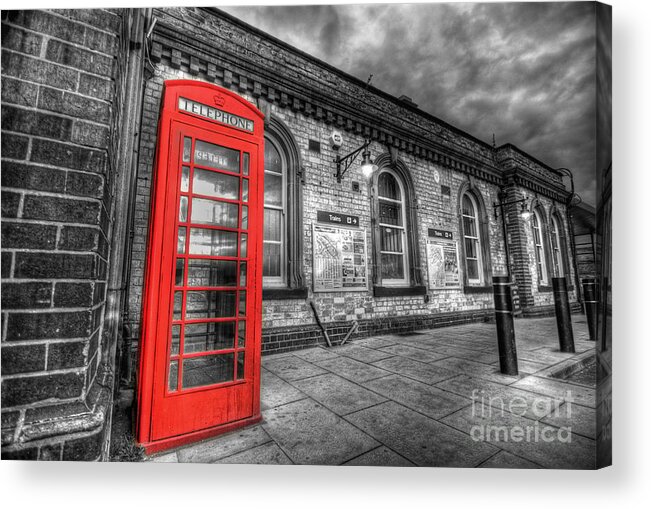 Yhun Suarez Acrylic Print featuring the photograph Red Phone Box by Yhun Suarez