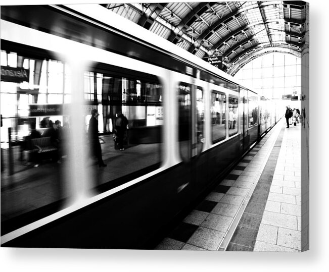 Bahn Acrylic Print featuring the photograph S-Bahn Berlin by Falko Follert