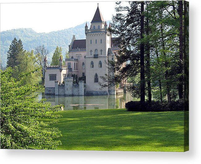Europe Acrylic Print featuring the photograph Schloss Anif by Joseph Hendrix