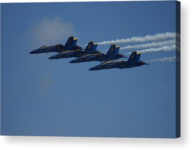 Blue Angels Acrylic Print featuring the photograph Smoking Hot by Jerry Cahill