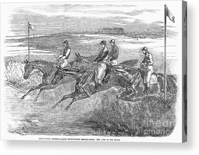 1850 Acrylic Print featuring the photograph Steeplechase, 1850 by Granger